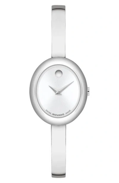 MOVADO MOVADO MUSEUM OVAL BANGLE WATCH, 22MM X 26MM