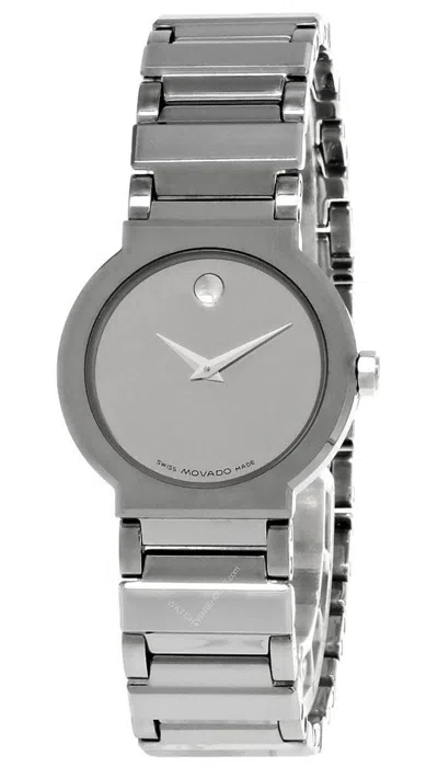 Pre-owned Movado Museum Quartz S-steel Valor Mirror Dial Women's Watch 0604774