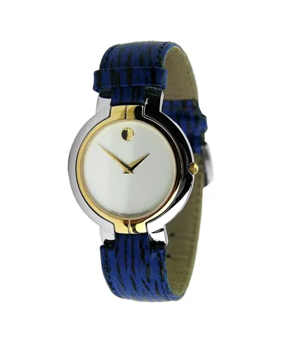 Pre-owned Movado Museum Quartz Watch Leather Band 0602638 Brand Swiss Made No Box 7