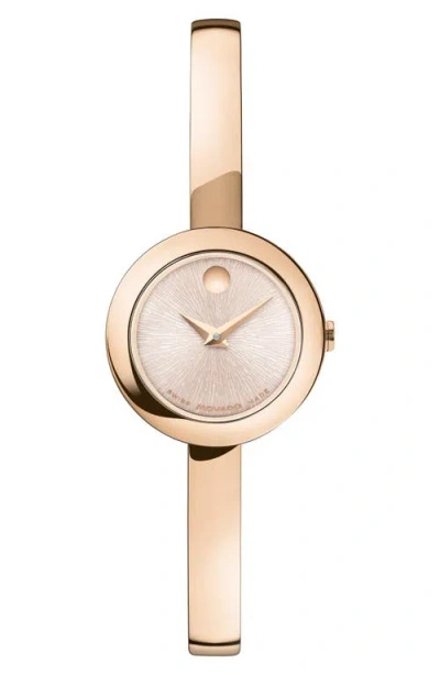 Movado Museum Round Bangle Watch, 21.50mm X 7.45mm In Gold
