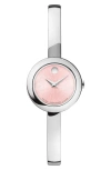 Movado Museum Round Bangle Watch, 21.50mm X 7.45mm In White