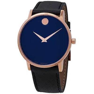 Pre-owned Movado Museum Sport Blue Dial Men's Watch 0607266