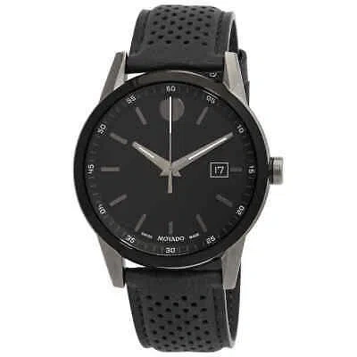 Pre-owned Movado Museum Sport Quartz Black Dial Men's Watch 0607559