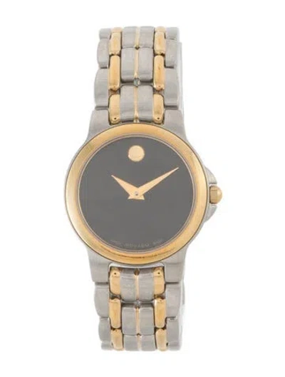Pre-owned Movado Museum Watch, 24mm In Multi