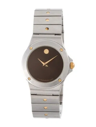 Pre-owned Movado Museum Watch, 25mm In Multi