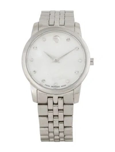 Pre-owned Movado Museum Watch, 28mm In Multi
