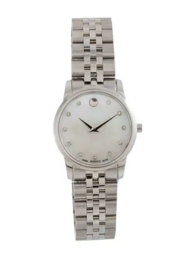 Pre-owned Movado Museum Watch, 28mm In Multicolor