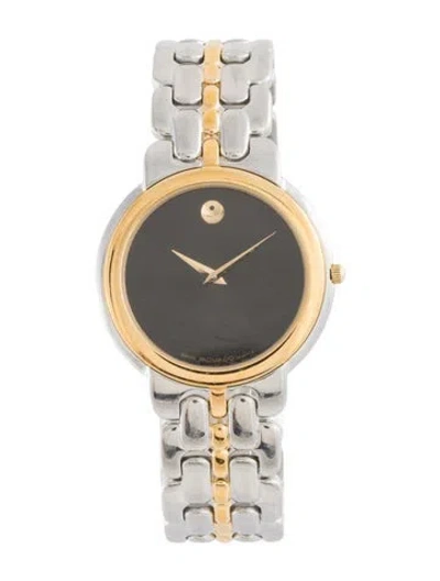 Pre-owned Movado Museum Watch, 34mm In Multi