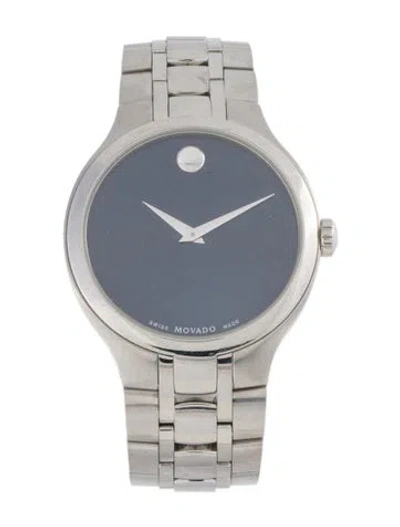 Pre-owned Movado Museum Watch, 40mm In Multi