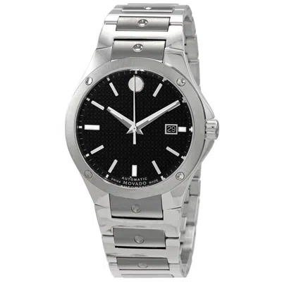 Movado Open Box -  Se Automatic Black Dial Men's Watch 0607551 In Silver Tone/black