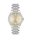 Movado S. E. Automatic Diamond Bezel Watch, 33mm In Beige/silver