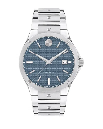 Movado S. E. Automatic Watch, 41mm In Blue/silver