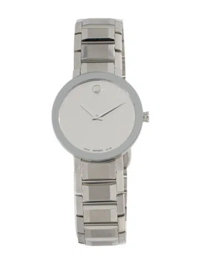 Pre-owned Movado Sapphire Watch, 28mm In Multi