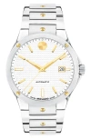 Movado Men's Se Swiss Automatic Stainless Steel Yellow Pvd Watch 41mm In White