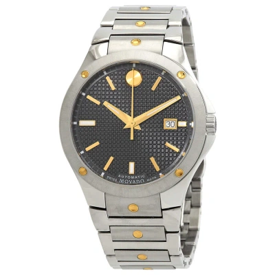 Movado Se Automatic Grey Paves De Paris Dial Men's Watch 0607552 In Gold Tone / Grey