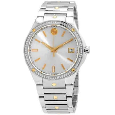 Pre-owned Movado Se Quartz Diamond Silver Dial Men's Watch 0607634
