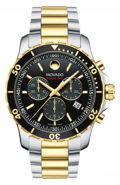 MOVADO 'SERIES 800' CHRONOGRAPH BRACELET WATCH, 42MM