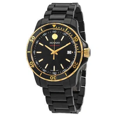 Pre-owned Movado Series 800 Men's Black Gold Dial Watch 2600161