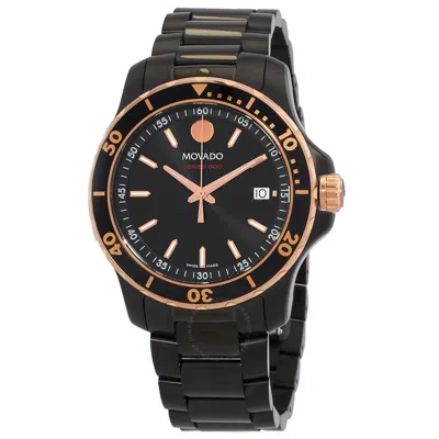 Movado Series 800 Quartz Black Dial Men's Watch 2600162 In Black / Gold Tone / Rose / Rose Gold Tone
