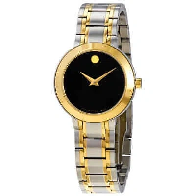 Pre-owned Movado Stiri Quartz Black Dial Ladies Watch 0607281