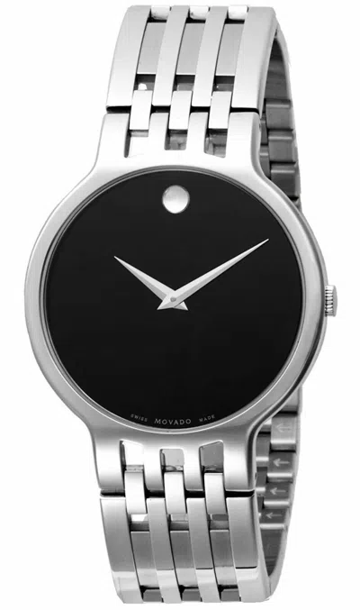 Pre-owned Movado Swiss 40mm Men's Esperanza Stainless Steel Bracelet Slim Watch 0606042