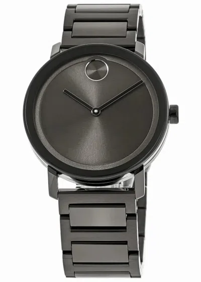 Pre-owned Movado Swiss Bold Evolution Grey Dial Grey Ion-plated Steel Men's Watch 3600796