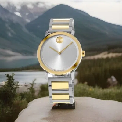 Pre-owned Movado Swiss Bold Evolution Quartz Silver Dial 2 Tone Men's Watch 3600887