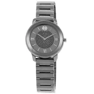Pre-owned Movado Trend Quartz Crystal Grey Dial Ladies Watch 3600636