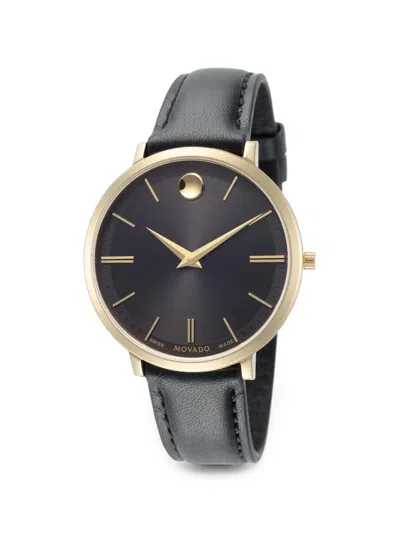 Movado Ultra Slim 35mm Watch In Black