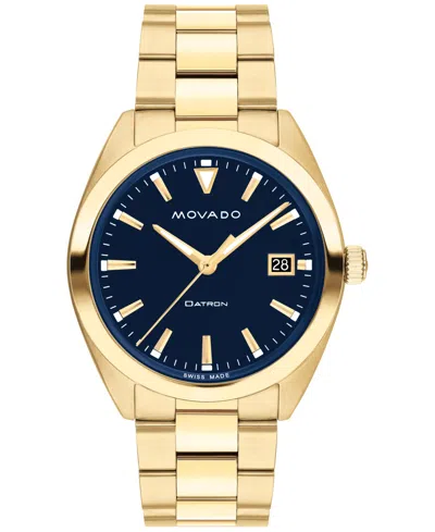 Movado Unisex Swiss Heritage Datron Gold Ion-plated Steel Bracelet Watch 39mm