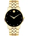 Movado Unisex Swiss Museum Classic Diamond (1/20 Ct. T.w.) Gold Pvd Stainless Steel Bracelet Watch 40mm In Gold