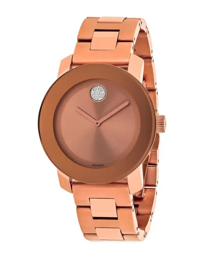 Movado Unisex Watch In Gold