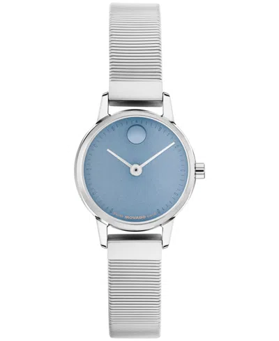 Movado Women's Baby Face Swiss Quartz Stainless Steel Watch 23mm In Silver