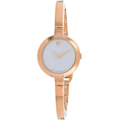 Pre-owned Movado Women's Bella White Mop Dial Watch - 607082