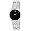 Movado Women's Black Dial Watch In Silver