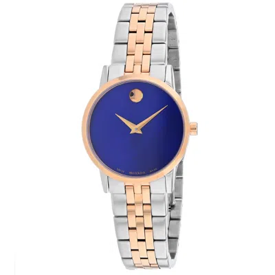 Movado Women's Blue Dial Watch In Metallic