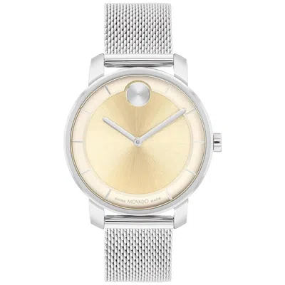 Movado Women's Bold Access Gold Dial Watch In Silver