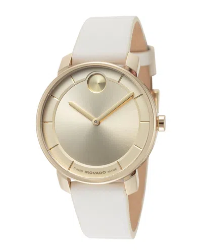 Movado Bold Access Round-face 34mm Watch In Gold