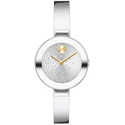 Movado Women's Bold Bangle Silver Dial Watch In Metallic