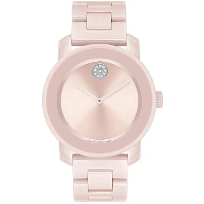 Movado Bold Quartz Pink Dial Ladies Watch 3600804