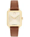 Movado Women's Bold Evolution 2.0 Swiss Quartz Cognac Leather Watch 26mm In Brown