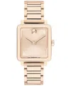 Movado Women's Bold Evolution 2.0 Swiss Quartz Ionic Plated Rose Gold Steel Watch 26mm In Rose-gold