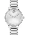 Movado Women's Bold Evolution 2.0 Swiss Quartz Stainless Steel Watch, 34mm In Silver