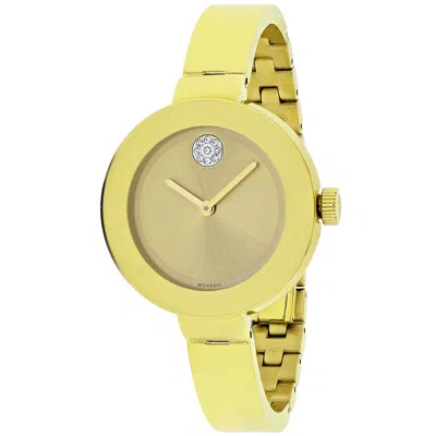 Movado Women's Bold Gold Tone Dial Watch In Multi