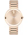 Movado Women's Bold Horizon Rose-goldtone Stainless Steel Bracelet Watch In Gold-tone