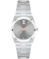 Movado Women's Bold Quest Swiss Quartz Stainless-steel Watch, 28mm In Metallic