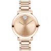 Movado Women's Bold Evolution 2.0 Swiss Quartz Ionic Plated Light Rose Gold Steel Watch, 34mm In Multi