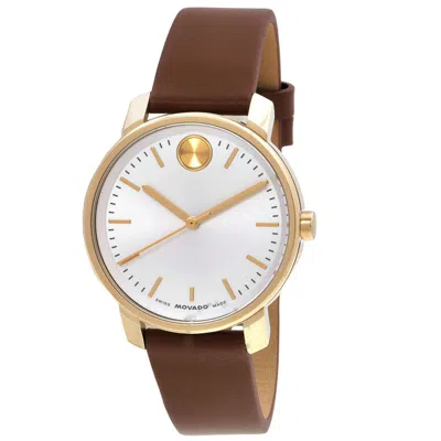Movado Women's Bold White Dial Watch In Brown