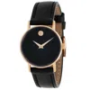 Movado Museum Classic Leather-strap Watch In Gold