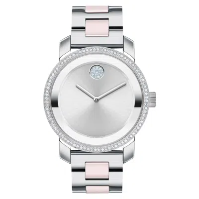 Movado Women's Iconic Silver Dial Watch In White